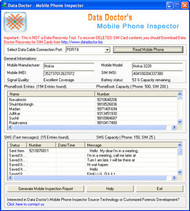 Cell Phone Inspector Program screenshot